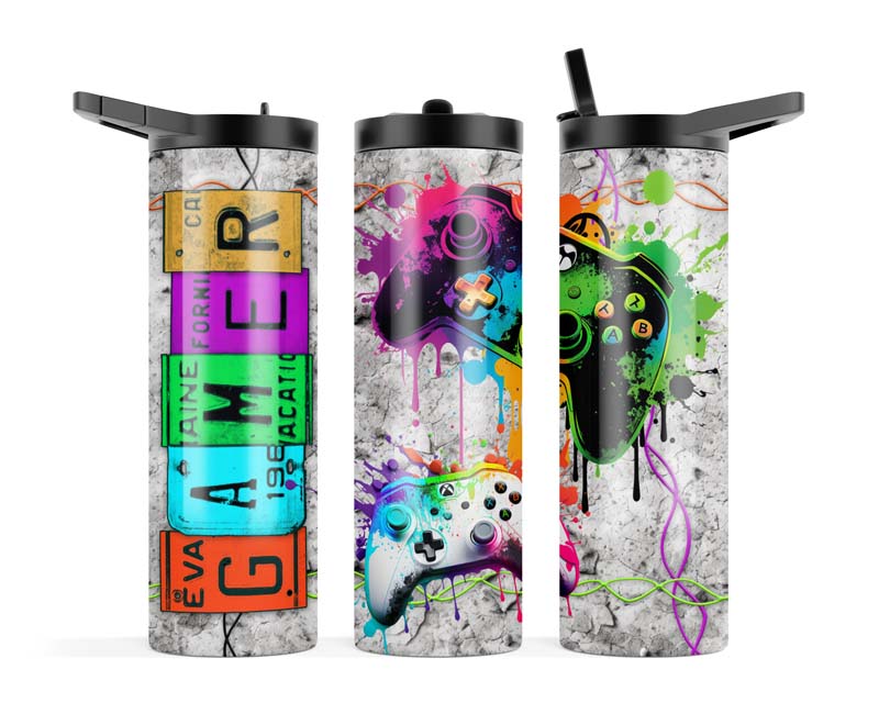 20z Gamer Watercolour Slurpy Tumbler