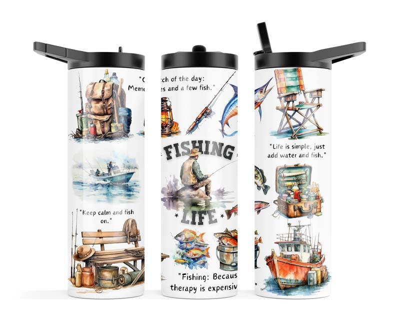 20z Fishing Life Slurpy Tumbler