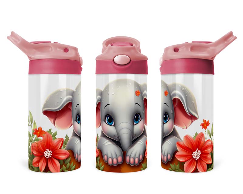 12oz Pretty Elephant Truck Flip Top Tumbler