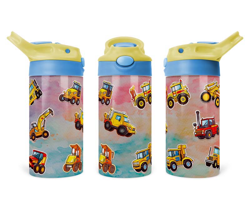 120z Tractor and Digger Flip Top Tumbler