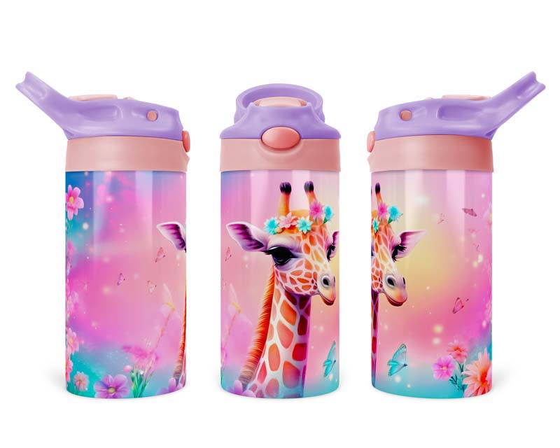 120z Pink Giraffe Flip Top Tumbler