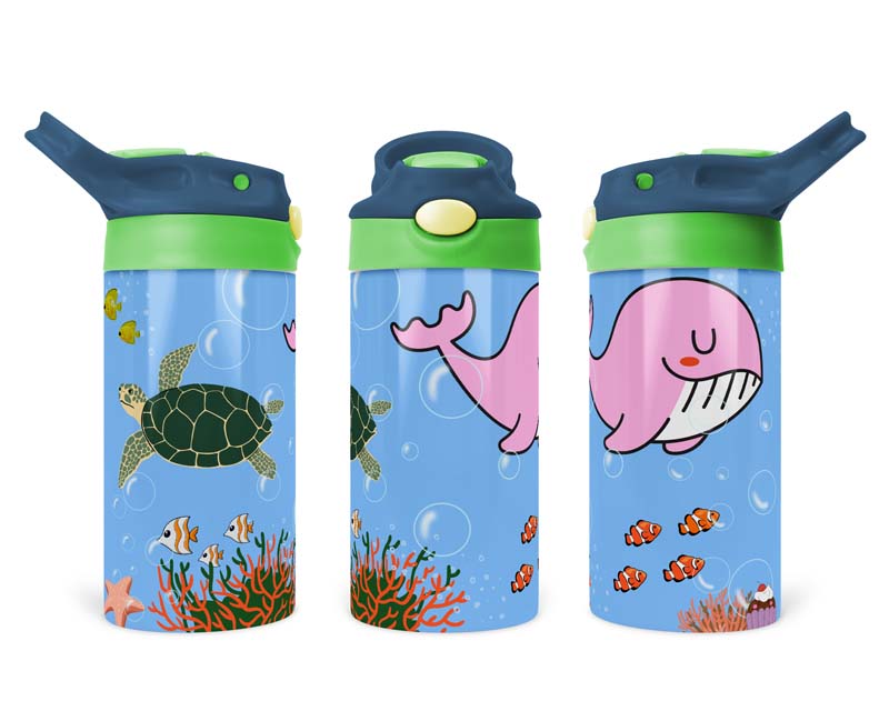 120z Sea Life Flip Top Tumbler