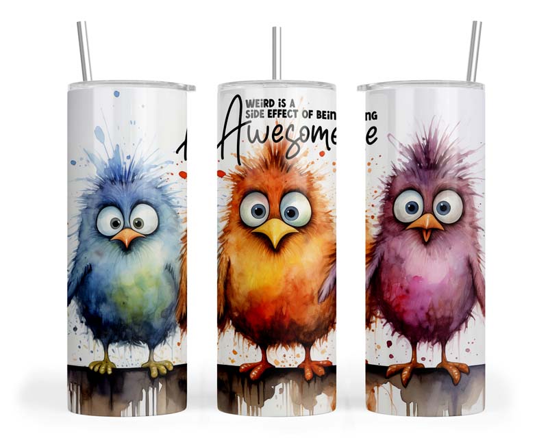 20z Awesome Crazy Bird Skinny Tumbler