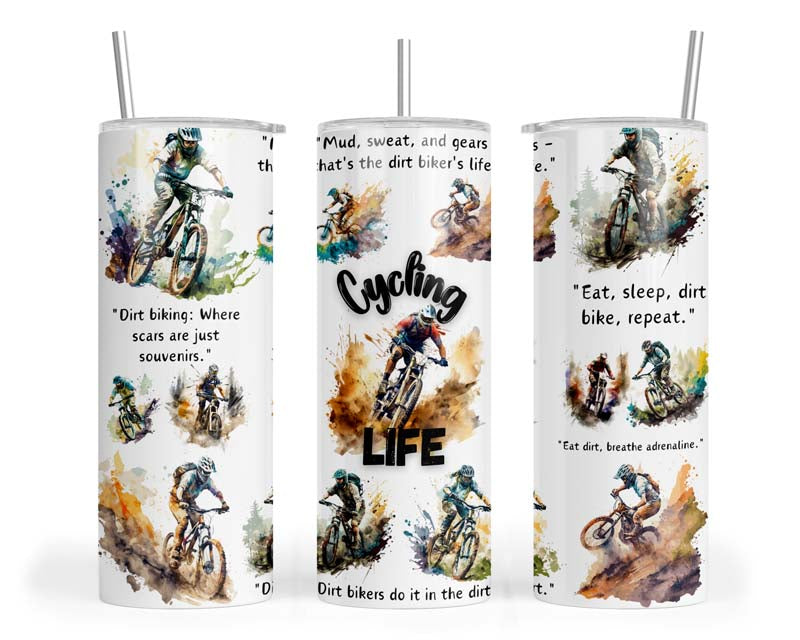20z Cycling life Skinny Tumbler