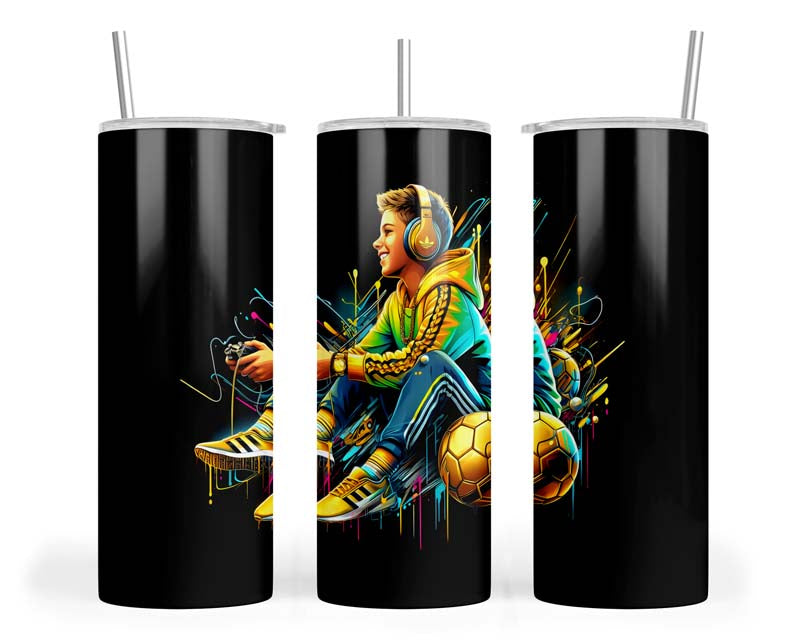 20z Gammer/Football Skinny Tumbler