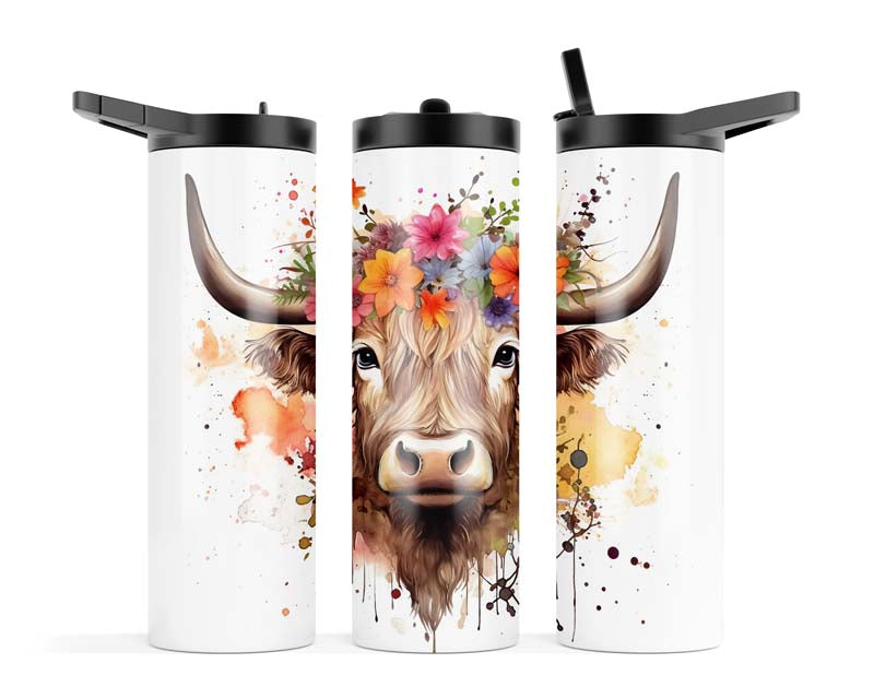 20z Highland Cow Slurpy Tumbler