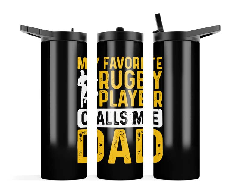 20z My Favourite Rugby Player Calls Me Dad Slurpy Tumbler