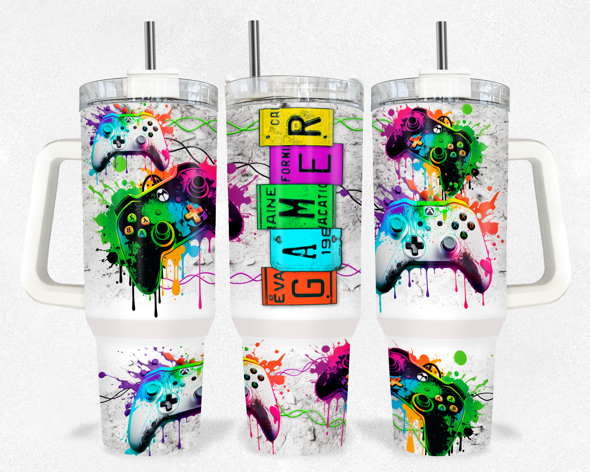 40z Colour Splash Gamer Quencher Tumbler