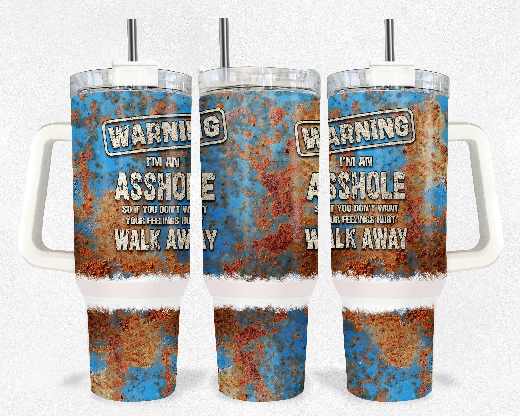 40z Warning A**hole Quencher Tumbler