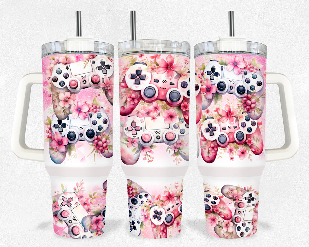 40z Floral Gammer Quencher Tumbler