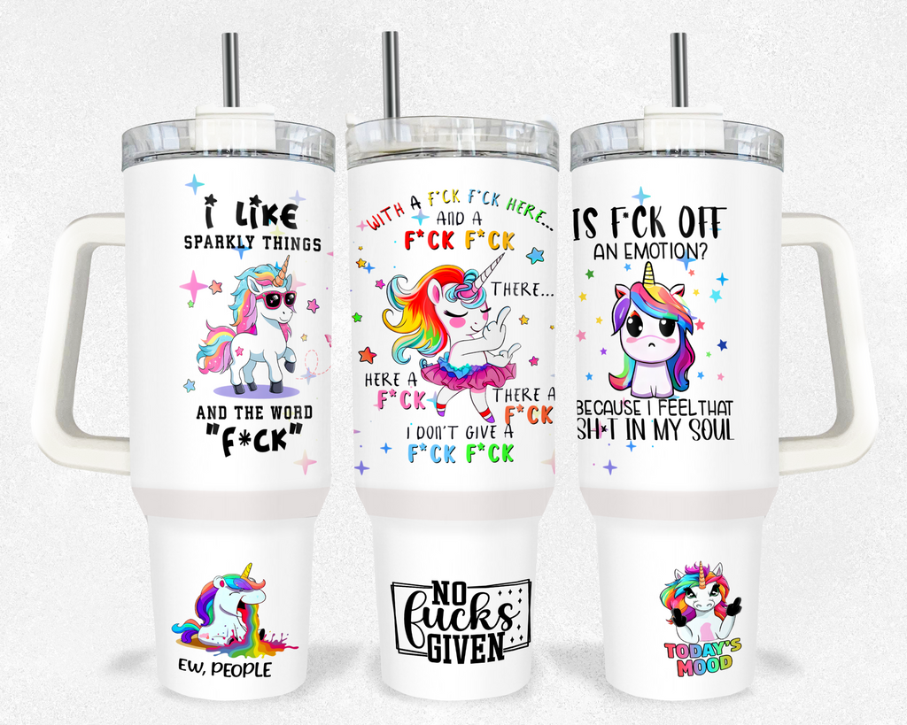40z Adult Unicorn Quencher Tumbler