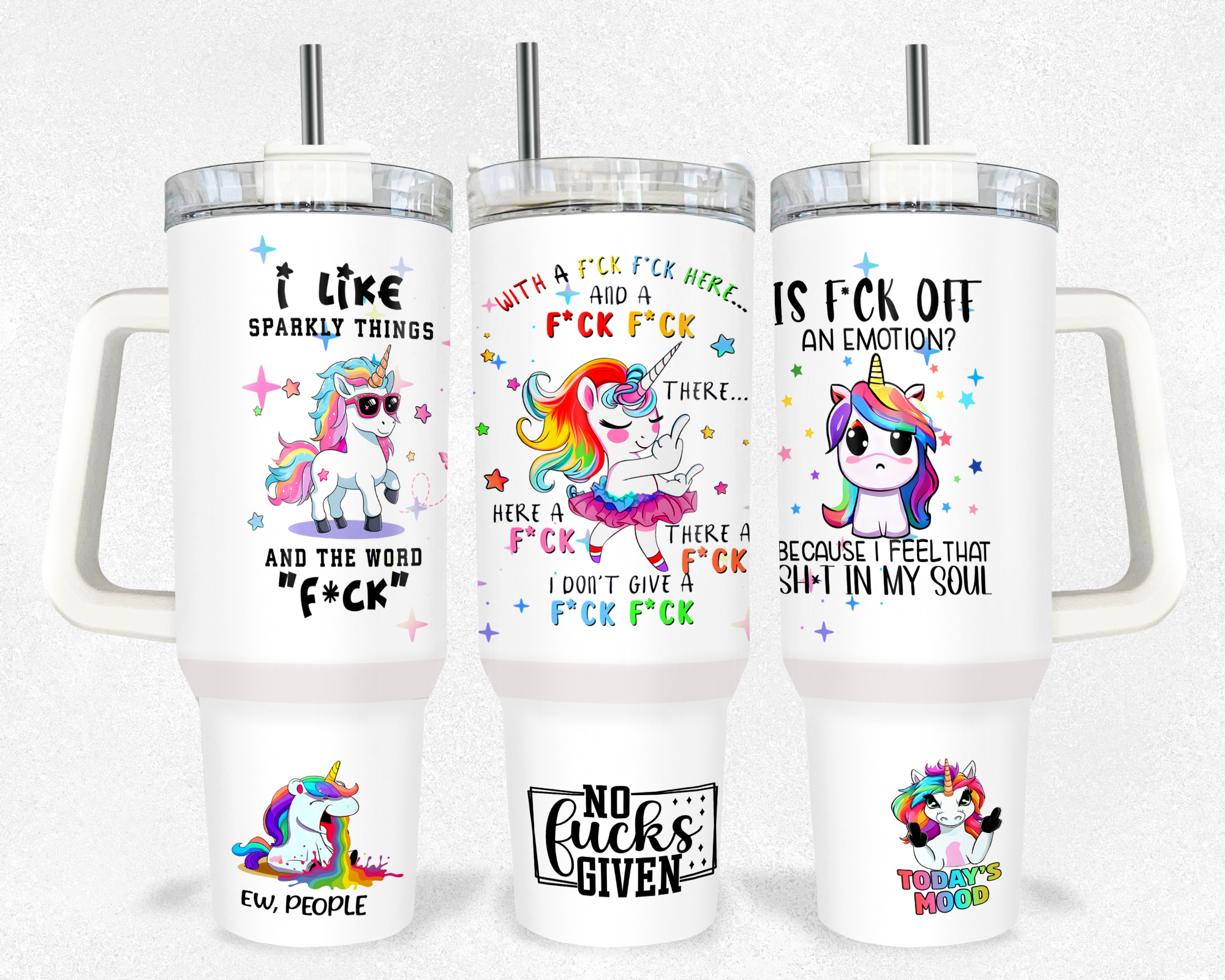 40z Adult Unicorn Quencher Tumbler