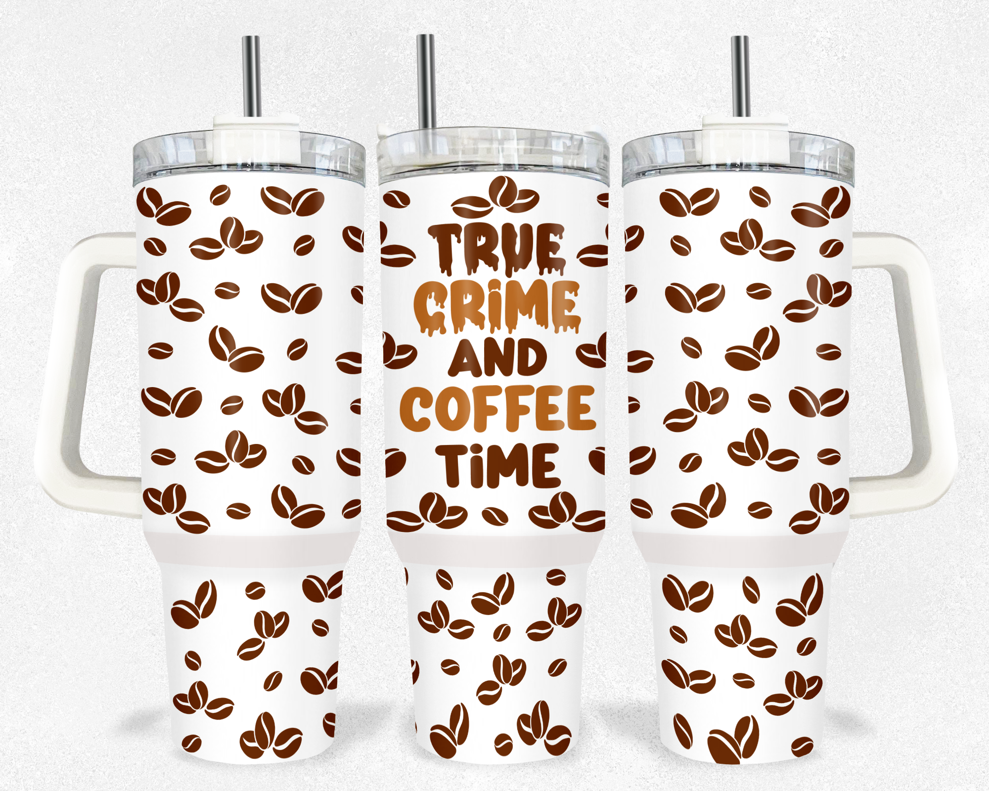 40z True Crime And Coffee Time Quencher Tumbler