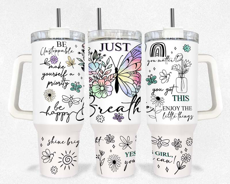 40z Just Breathe Quencher Tumbler