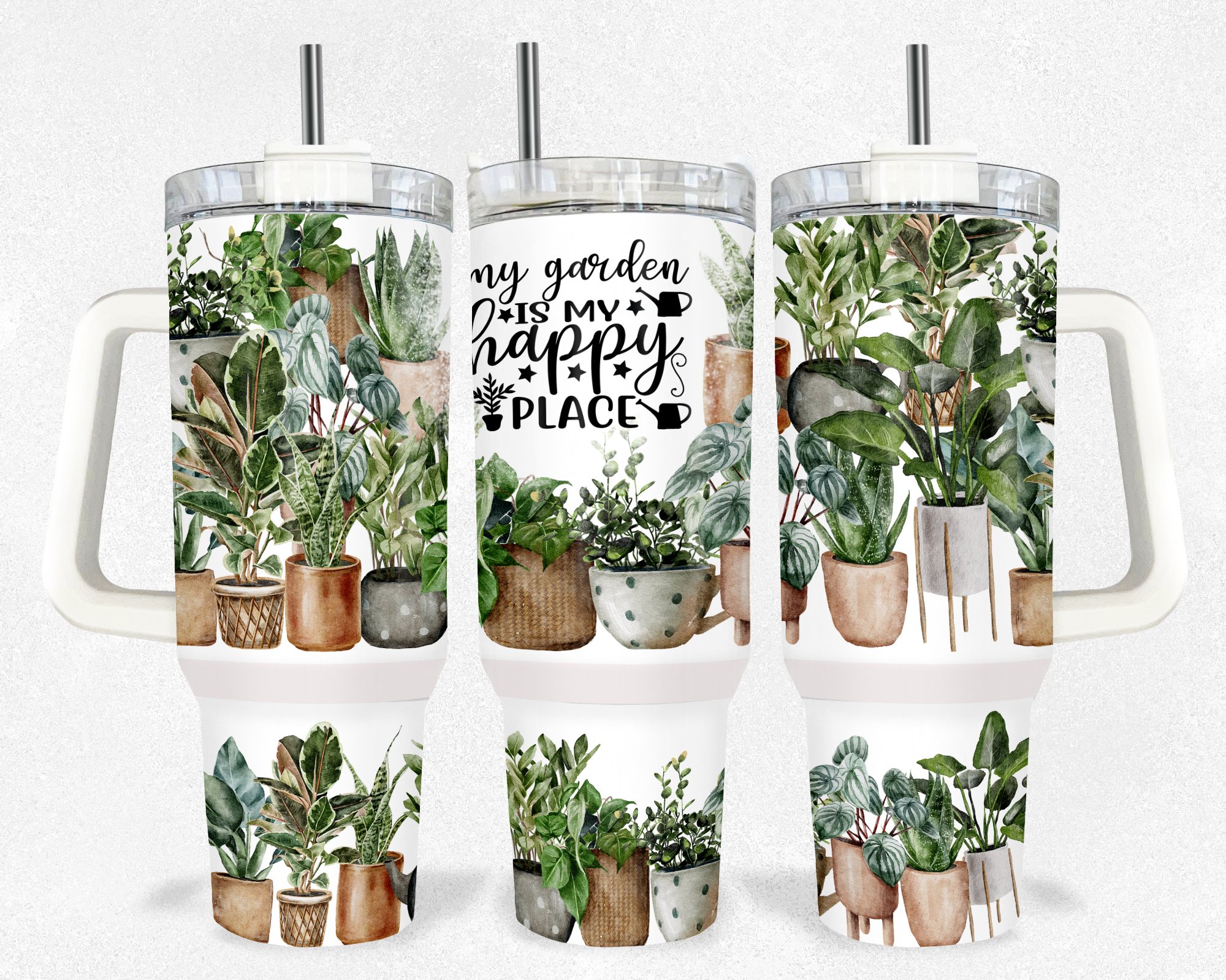 40z My Garden Is My Happy Place Quencher Tumbler