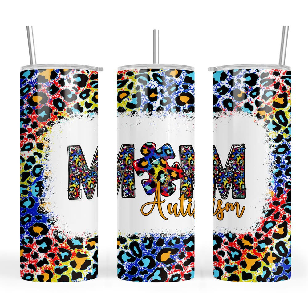20z Autism Mam Skinny Tumbler