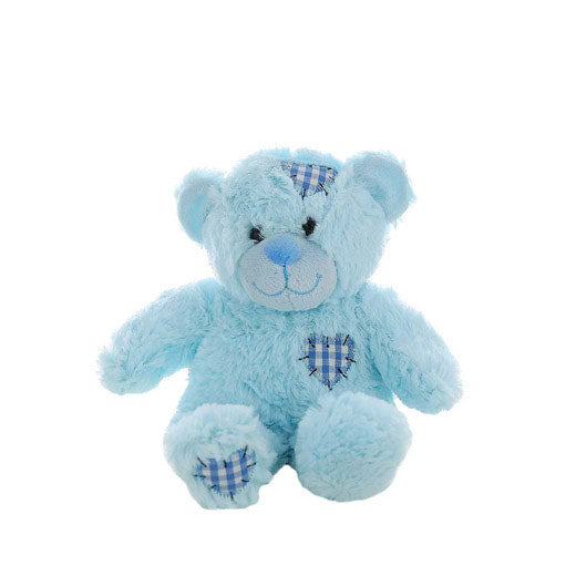 BABY BLUE PATCHED BEAR 8”